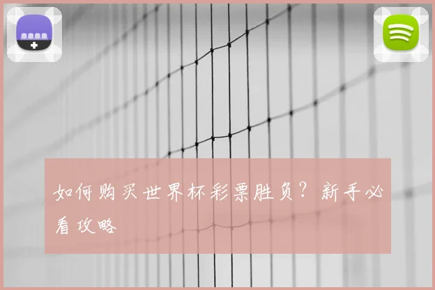 如何购买世界杯彩票胜负?新手必看攻略